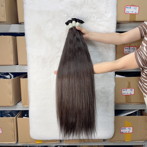 Wholesale #2 Raw Hair Bulk Brown Straight Human Hair Bulk Extension for Braiding 1kg | Human Hair Wig | Lace Front